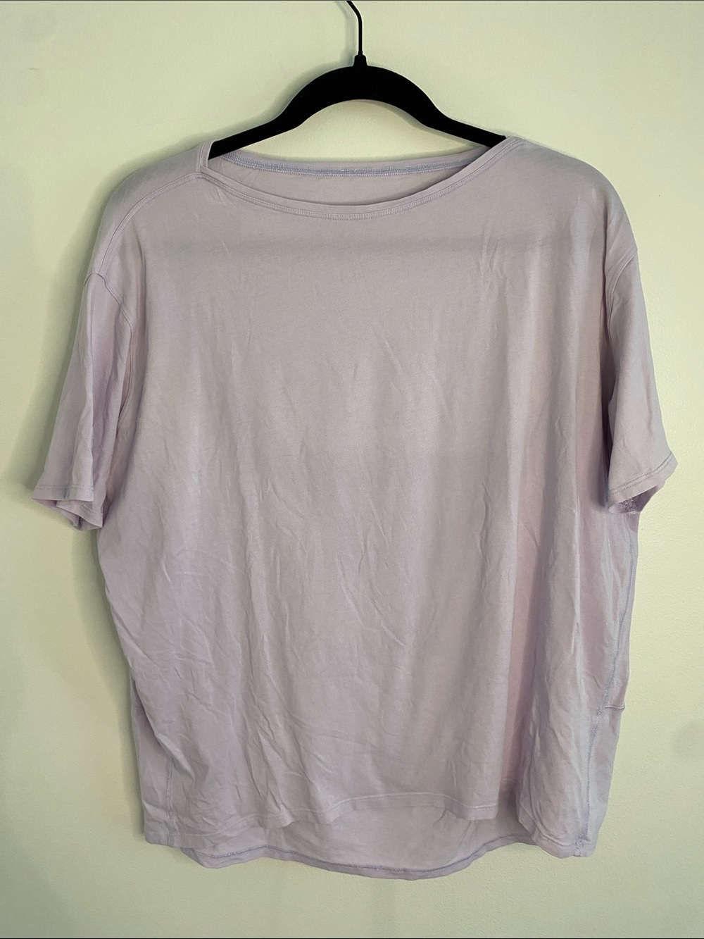 Lululemon Back In Action Short Sleeve Lavender Dew Relaxed Fit Oversized Medium - Picture 7 of 9